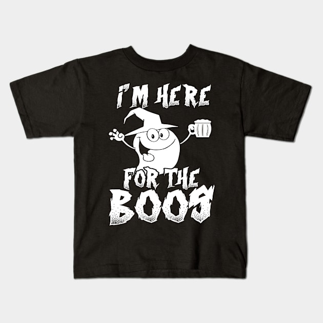 I'm Here For The Boos - Funny Ghost Kids T-Shirt by joshp214